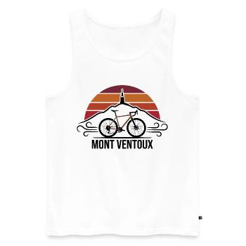 Mont Ventoux Retro-Radsport-T-Shirt - Männer Premium Bio Tank Top - Weiß - Vorne - Michal (187cm)