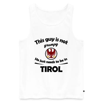 Red Eagle Tyrol - Men's Premium Organic Tank Top - white - Front - Michal (187cm)
