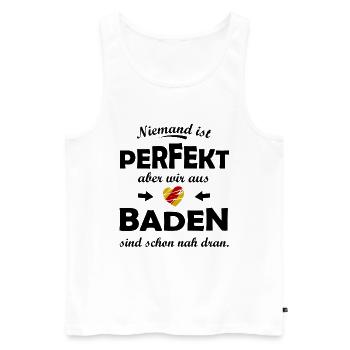 Herz der Verbindung Baden - Männer Premium Bio Tank Top - Weiß - Vorne - Michal (187cm)