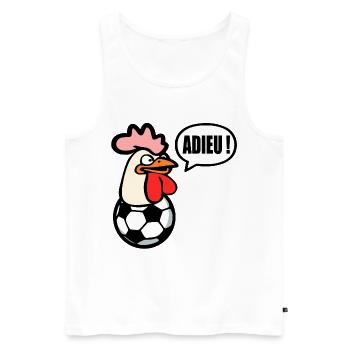 Adieu Football Poules - Débardeur bio Premium Homme - blanc - Devant - Michal (187cm)