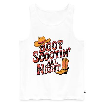 Line Dance Boot Scootin - Männer Premium Bio Tank Top - Weiß - Vorne - Michal (187cm)