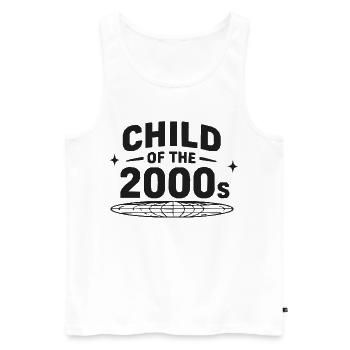 L’enfant des années 2000 - Débardeur bio Premium Homme - blanc - Devant - Michal (187cm)