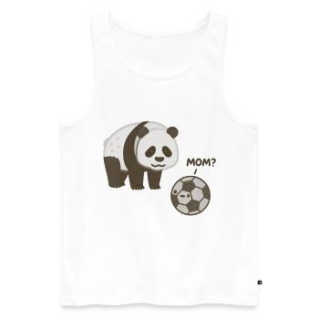 Panda rencontre football - Débardeur bio Premium Homme - blanc - Devant - Michal (187cm)