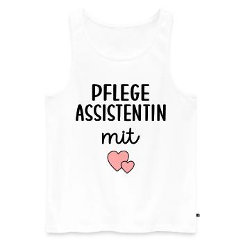 Pflegeassistentin Pflegefachassistenz - Männer Premium Bio Tank Top - Weiß - Vorne - Michal (187cm)