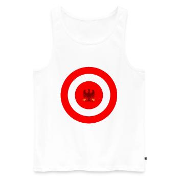 Target Eagle Emblem Austria - Men's Premium Organic Tank Top - white - Front - Michal (187cm)