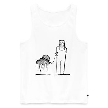 Marcher vers Tormenta - Débardeur bio Premium Homme - blanc - Devant - Michal (187cm)