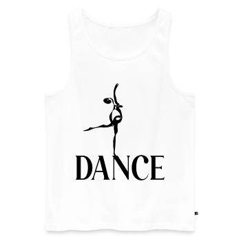Ballerina Dancing Dance - Men's Premium Organic Tank Top - white - Front - Michal (187cm)