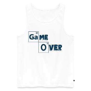 Game over games shirt - Men's Premium Organic Tank Top - white - Front - Michal (187cm)