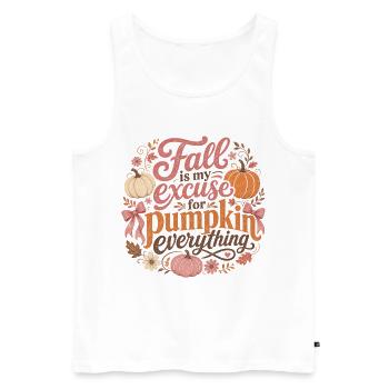 Pumpkin design for pumpkin fans - Men's Premium Organic Tank Top - white - Front - Michal (187cm)