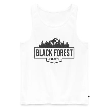 Black Forest Vintage Badge | Black Forest - Men's Premium Organic Tank Top - white - Front - Michal (187cm)