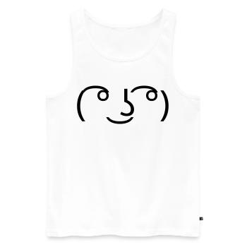 Lenny Face ( ͡° ͜ʖ ͡°) Meme Emoticon - Men's Premium Organic Tank Top - white - Front - Michal (187cm)