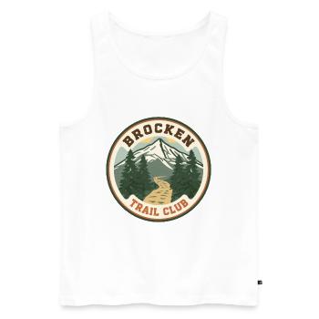 Club de Sentier Brocken | Insigne Vintage en résine - Débardeur bio Premium Homme - blanc - Devant - Michal (187cm)