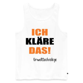Umwelttechnologe Abwasser - Männer Premium Bio Tank Top - Weiß - Vorne - Michal (187cm)