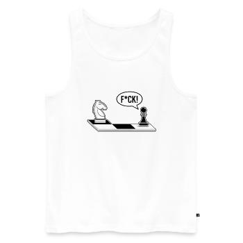 Chess Chessboard Funny Chess Pieces - Men's Premium Organic Tank Top - white - Front - Michal (187cm)