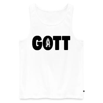 God - Prayer - Praying Hands - Men's Premium Organic Tank Top - white - Front - Michal (187cm)