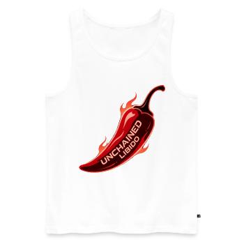 Libido déchaînée Flamboyant Pepper - Débardeur bio Premium Homme - blanc - Devant - Michal (187cm)
