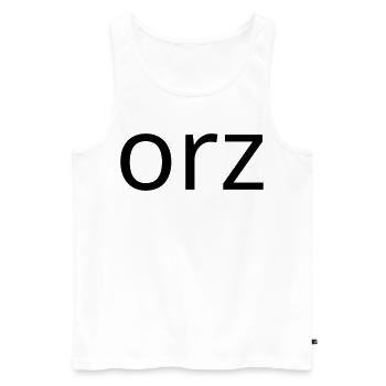 orz emoticon despair ASCII classic - Men's Premium Organic Tank Top - white - Front - Michal (187cm)