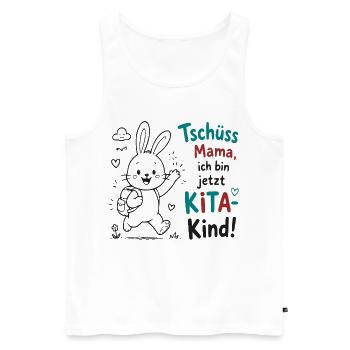 KiTa Abschied Bunny - Männer Premium Bio Tank Top - Weiß - Vorne - Michal (187cm)