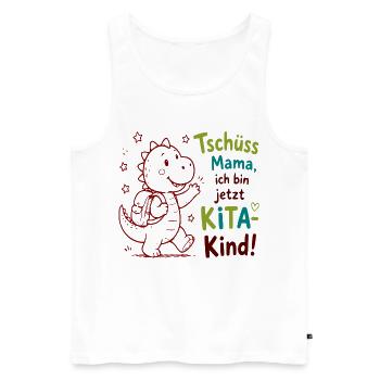 Kita Abschied Drachenfreund - Männer Premium Bio Tank Top - Weiß - Vorne - Michal (187cm)