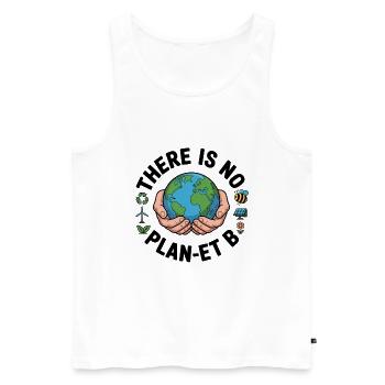 Es gibt kein Plan-et B - Männer Premium Bio Tank Top - Weiß - Vorne - Michal (187cm)