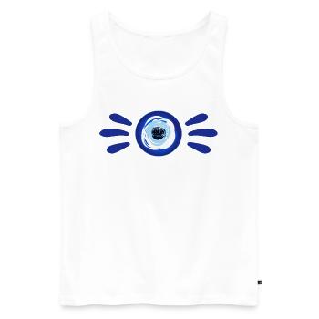 NAZAR - Good luck - Men's Premium Organic Tank Top - white - Front - Michal (187cm)