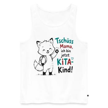 Kita Abschied – Kleiner Fuchs - Männer Premium Bio Tank Top - Weiß - Vorne - Michal (187cm)