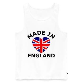 British flag in heart design - Men's Premium Organic Tank Top - white - Front - Michal (187cm)