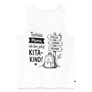 Kita Kind Abschiedsmotiv - Männer Premium Bio Tank Top - Weiß - Vorne - Michal (187cm)