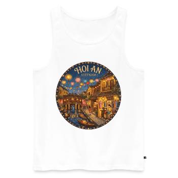 Hoi An, Vietnam - Men's Premium Organic Tank Top - white - Front - Michal (187cm)