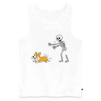 Halloween, Cprgi, Skeleton - Débardeur bio Premium Homme - blanc - Devant - Michal (187cm)