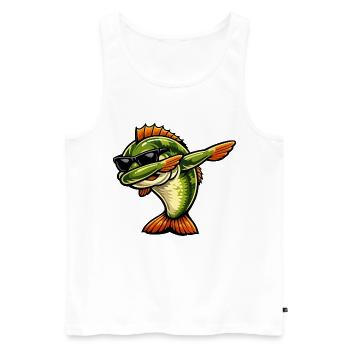 Dabbing Barsch - Männer Premium Bio Tank Top - Weiß - Vorne - Michal (187cm)
