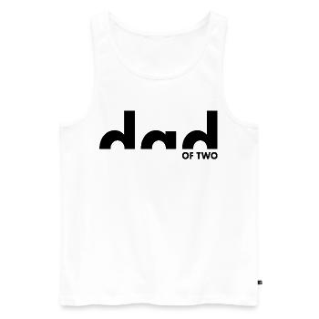 Dad Of Two | Vater | Vatertag - Männer Premium Bio Tank Top - Weiß - Vorne - Michal (187cm)
