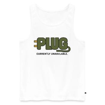 STECKER – Derzeit nicht verfügbar - Männer Premium Bio Tank Top - Weiß - Vorne - Michal (187cm)