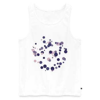 Lila Blasenkreis - Männer Premium Bio Tank Top - Weiß - Vorne - Michal (187cm)