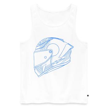 Helmet - Men's Premium Organic Tank Top - white - Front - Michal (187cm)
