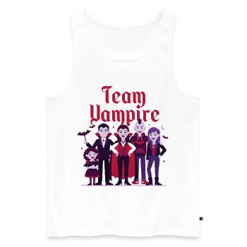 Team Vampire Family - Men's Premium Organic Tank Top - white - Front - Michal (187cm)