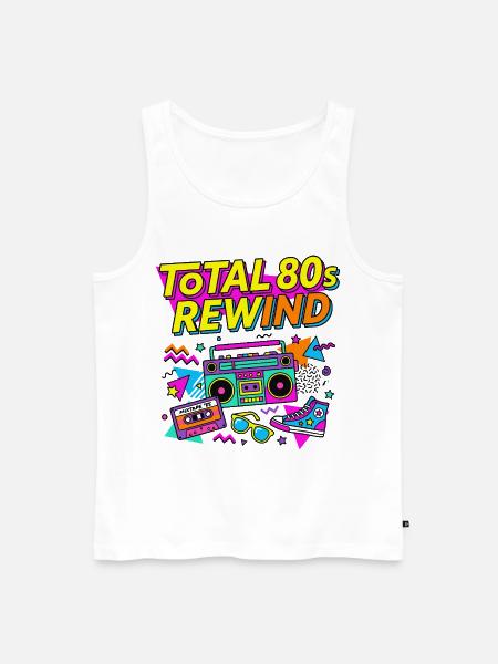 Total 80s Rewind - Männer Premium Bio Tank Top - Weiß