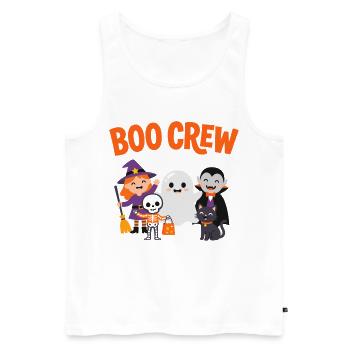 Boo Crew Halloween-Freunde - Männer Premium Bio Tank Top - Weiß - Vorne - Michal (187cm)