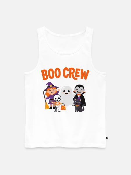 Boo Crew Halloween-Freunde - Männer Premium Bio Tank Top - Weiß