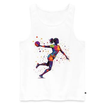 Handball Handball Player Handball Coach Fan Gift - Men's Premium Organic Tank Top - white - Front - Michal (187cm)