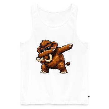 Dabbing Mammut - Männer Premium Bio Tank Top - Weiß - Vorne - Michal (187cm)