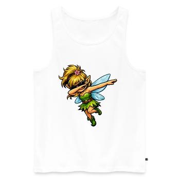 Dabbing Weibliche Fee - Männer Premium Bio Tank Top - Weiß - Vorne - Michal (187cm)