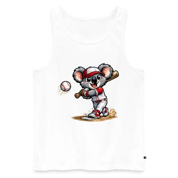 Koala Baseball - Männer Premium Bio Tank Top - Weiß - Vorne - Michal (187cm)