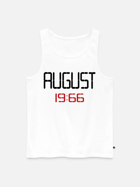 60th birthday August 1966 - Men's Premium Organic Tank Top - white