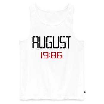 40th birthday, August 1986 - Men's Premium Organic Tank Top - white - Front - Michal (187cm)