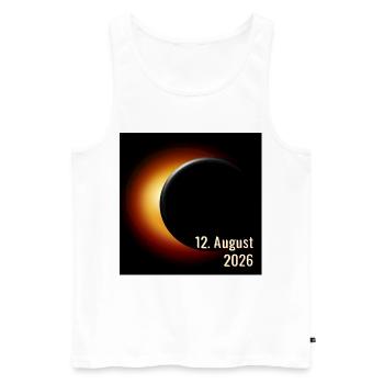 Spanien Sonnenfinsternis 2026 - Männer Premium Bio Tank Top - Weiß - Vorne - Michal (187cm)