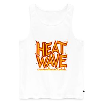 Brennende Hitzewelle - Männer Premium Bio Tank Top - Weiß - Vorne - Michal (187cm)