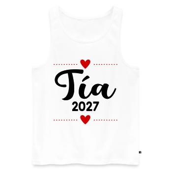 Spanische Tante 2027 - Männer Premium Bio Tank Top - Weiß - Vorne - Michal (187cm)