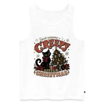 Hab dir ein gruseliges Weihnachten - Männer Premium Bio Tank Top - Weiß - Vorne - Michal (187cm)