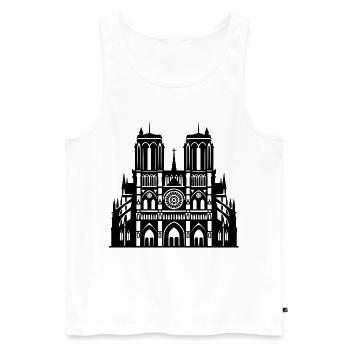 Notre-Dame de Paris  - Männer Premium Bio Tank Top - Weiß - Vorne - Michal (187cm)